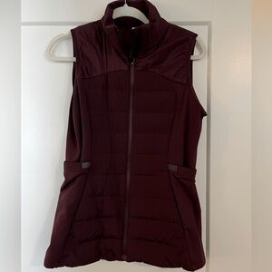 Burgundy/Maroon Lululemon Down for It All Vest in size 8